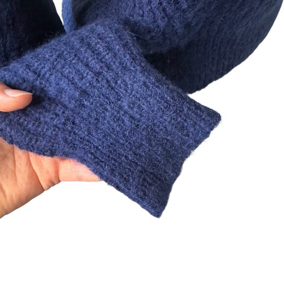 REFORMATION Alpaca Blend Mock Neck Navy Blue Sweater Size XS - Picture 4 of 9